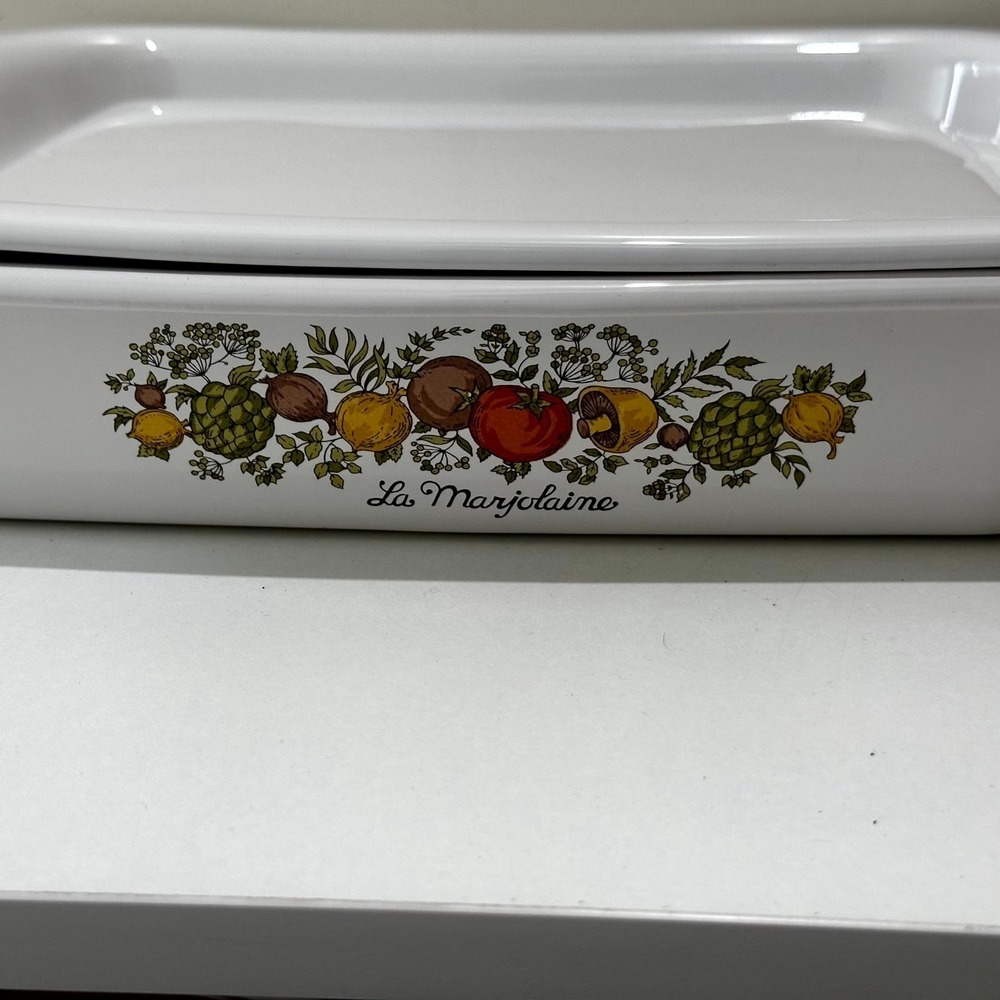 VTG Corning Ware Spice of Life Casserole Dish with Cover Oven A-21 & MW-3 - Picture 6 of 14